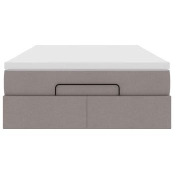 Ottoman-Bett mit Matratze Taupe 120x190 cm Stoff