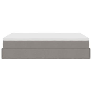 Ottoman-Bett mit Matratze Taupe 120x190 cm Stoff