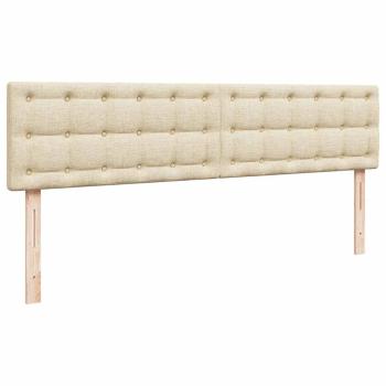 Ottoman-Bett mit Matratze Creme 180x200 cm Stoff