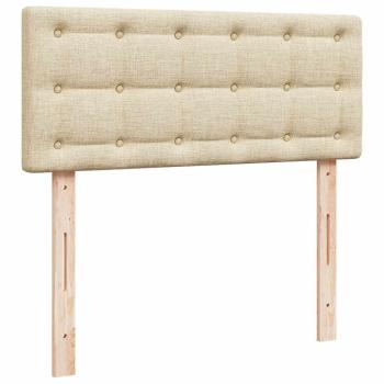 Ottoman-Bett mit Matratze Creme 120x190 cm Stoff