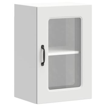Küchen-Hängeschrank mit Glastür Kalmar Weiß Holzwerkstoff