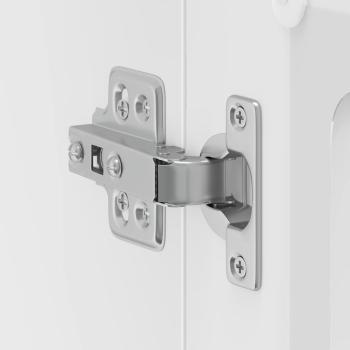 Küchen-Hängeschrank mit Glastür Kalmar Weiß Holzwerkstoff