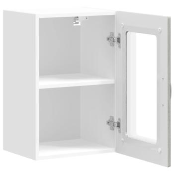 Küchen-Hängeschrank mit Glastür Grau Sonoma Holzwerkstoff