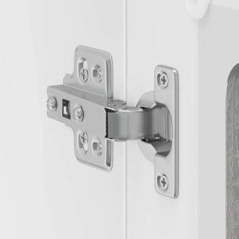 Küchen-Hängeschrank mit Glastür Grau Sonoma Holzwerkstoff