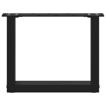Couchtischbeine U-Form 2 Stk. Schwarz 30x(30-31) cm Stahl
