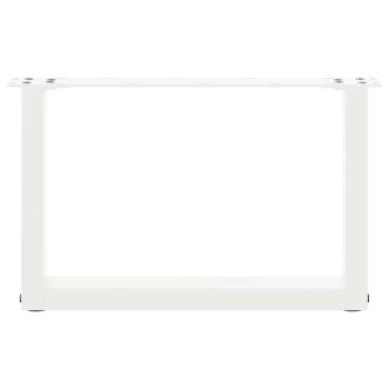 Couchtischbeine U-Form 2 Stk. Weiß 50x(30-31) cm Stahl