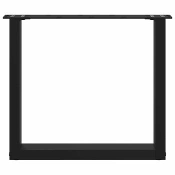 Couchtischbeine U-Form 2 Stk. Schwarz 50x(42-43) cm Stahl