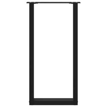 Couchtischbeine U-Form 2 Stk. Schwarz 28x(72-73) cm Stahl
