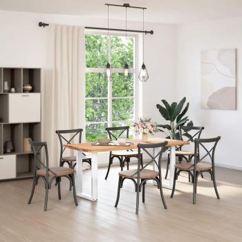 Couchtischbeine U-Form 2 Stk. Weiß 50x(72-73) cm Stahl