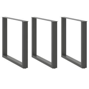 ARDEBO.de - Couchtischbeine U-Form 3 Stk. Anthrazit 90x(72-73) cm Stahl