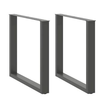 ARDEBO.de - Couchtischbeine U-Form 2 Stk. Anthrazit 90x(72-73) cm Stahl