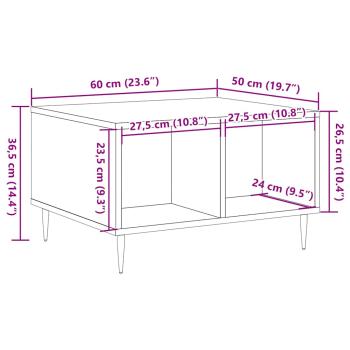 Couchtisch Altholz-Optik 60x50x36,5 cm Holzwerkstoff