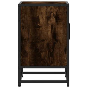 Nachttische 2 Stk. Räuchereiche 40x31x50cm Holzwerkstoff Metall