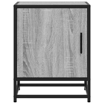 Nachttische 2 Stk. Grau Sonoma 40x31x50 cm Holzwerkstoff Metall