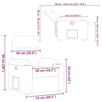 Relaxsessel Dunkelgrau Stoff