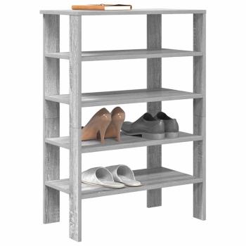 ARDEBO.de - Schuhregal Grau Sonoma 61x32x87,5 cm Holzwerkstoff