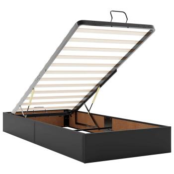 Ottoman-Bett ohne Matratze Schwarz 90x190 cm Kunstleder