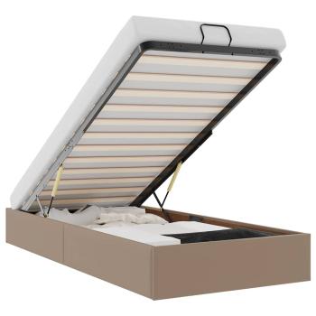 Ottoman-Bett ohne Matratze Cappuccino-Braun 90x200cm Kunstleder
