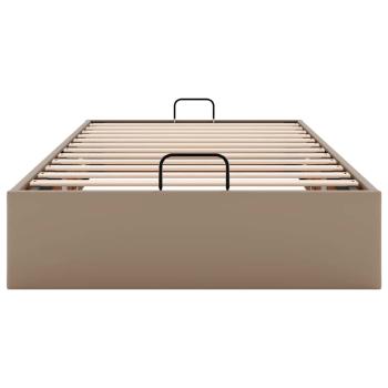 Ottoman-Bett ohne Matratze Cappucino 100x200cm Kunstleder