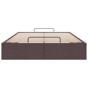 Ottoman-Bett ohne Matratze Dunkelbraun 120x190 cm Stoff
