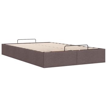 Ottoman-Bett ohne Matratze Dunkelbraun 120x190 cm Stoff