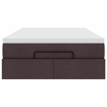 Ottoman-Bett mit Matratze Dunkelbraun 120x190 cm Stoff