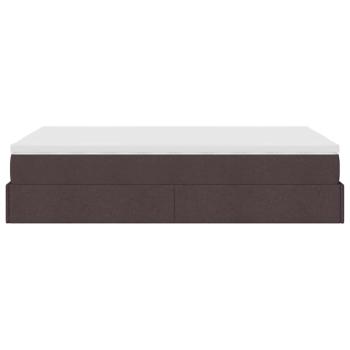 Ottoman-Bett mit Matratze Dunkelbraun 120x190 cm Stoff