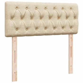 Ottoman-Bett mit Matratze Creme 120x200 cm Stoff