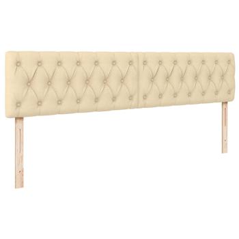 Ottoman-Bett mit Matratze Creme 180x200 cm Stoff