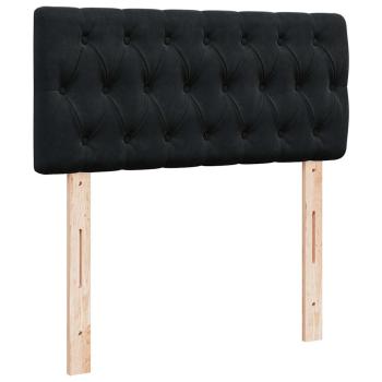 Ottoman-Bett mit Matratze Schwarz 100x200 cm Samt