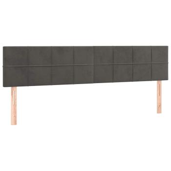 Ottoman-Bett mit Matratzen Dunkelgrau 200x200 cm Samt