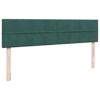 Ottoman-Bett mit Matratzen Dunkelgrün 180x200 cm Samt