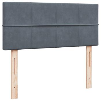 Ottoman-Bett mit Matratze Dunkelgrau 120x200 cm Samt