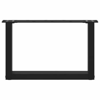 Couchtischbeine U-Form 2 Stk. Schwarz 50x(30-31) cm Stahl