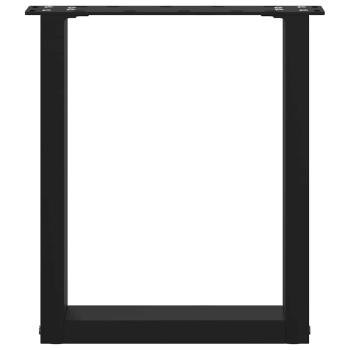 Couchtischbeine U-Form 2 Stk. Schwarz 28x(42-43) cm Stahl