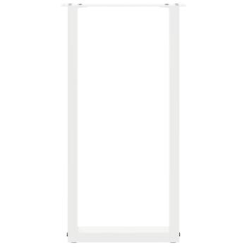Couchtischbeine U-Form 2 Stk. Weiß 28x(72-73) cm Stahl