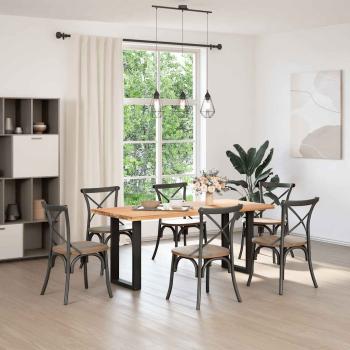 Couchtischbeine U-Form 2 Stk. Schwarz 50x(72-73) cm Stahl