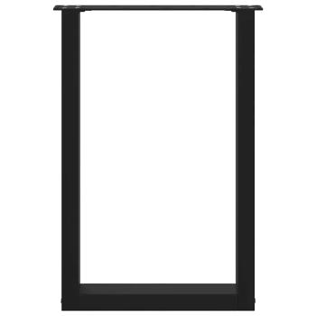 Couchtischbeine U-Form 2 Stk. Schwarz 50x(72-73) cm Stahl