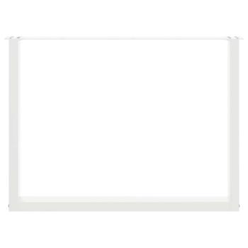 Couchtischbeine U-Form 2 Stk. Weiß 100x(72-73) cm Stahl