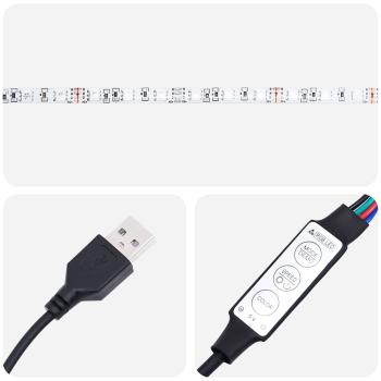Wand-Nachttisch mit LED-Leuchten Grau Sonoma