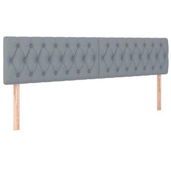 Ottoman-Bett mit Matratze Hellgrau 180x200 cm Stoff