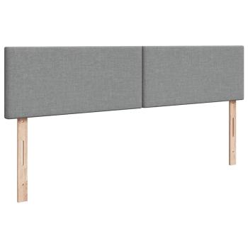 Ottoman-Bett mit Matratze Hellgrau 180x200 cm Stoff