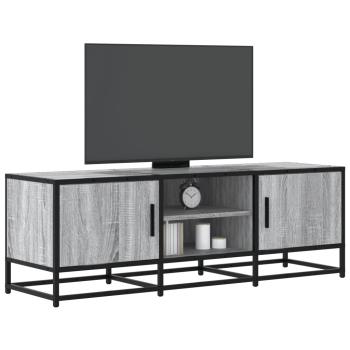ARDEBO.de - TV-Schrank Grau Sonoma 120x35x41 cm Holzwerkstoff und Metall
