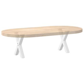 Couchtischbeine X-Form 2 Stk. Weiß 40x(30-31) cm Stahl