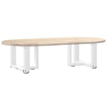 Couchtischbeine T-Form 2 Stk. Weiß 50x25x(30-31) cm Stahl