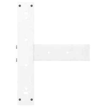 Bartischbeine T-Form 2 Stk. Weiß 50x35x(91-92) cm Stahl