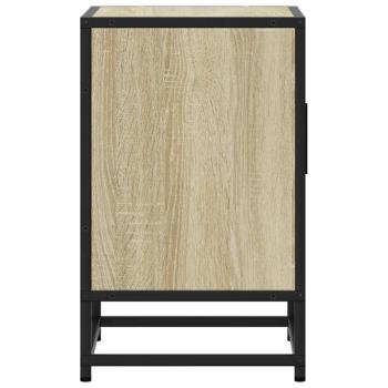 Nachttische 2 Stk. Sonoma-Eiche 40x31x50cm Holzwerkstoff Metall