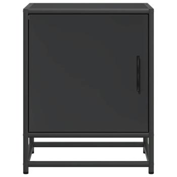 Nachttische 2 Stk. Schwarz 40x31x50 cm Holzwerkstoff und Metall