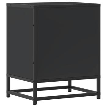 Nachttische 2 Stk. Schwarz 40x31x50 cm Holzwerkstoff und Metall