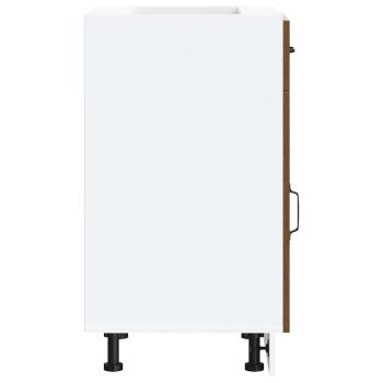 Küchenunterschrank Kalmar Braun Eichen-Optik Holzwerkstoff